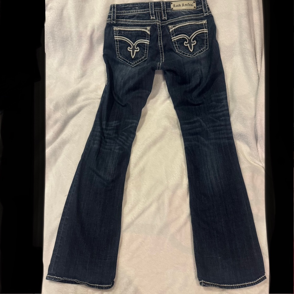Rock Revival Blue Dee Boot Cut Jeans Classic Style Size 30